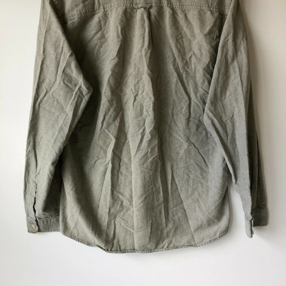 Frank & Oak Shirt Mens XLarge The Jasper Gray Button Up Long Sleeve Pockets - Picture 10 of 11